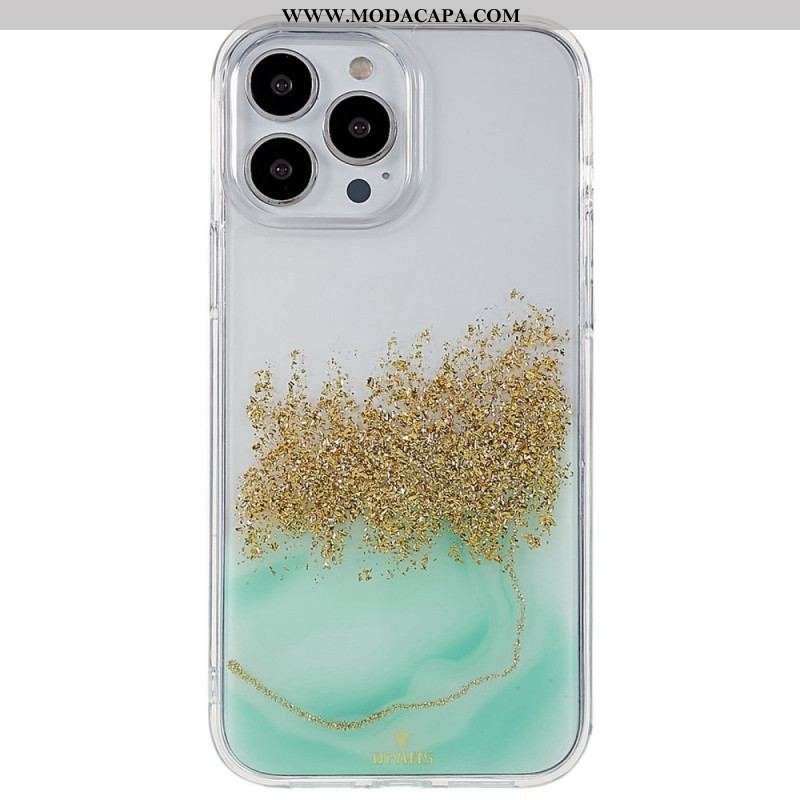 Capa Para iPhone 14 Pro Arte Glitter