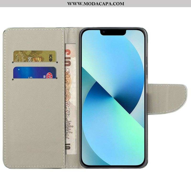 Capa De Couro Para iPhone 14 Pro Não Toque No Meu Telefone