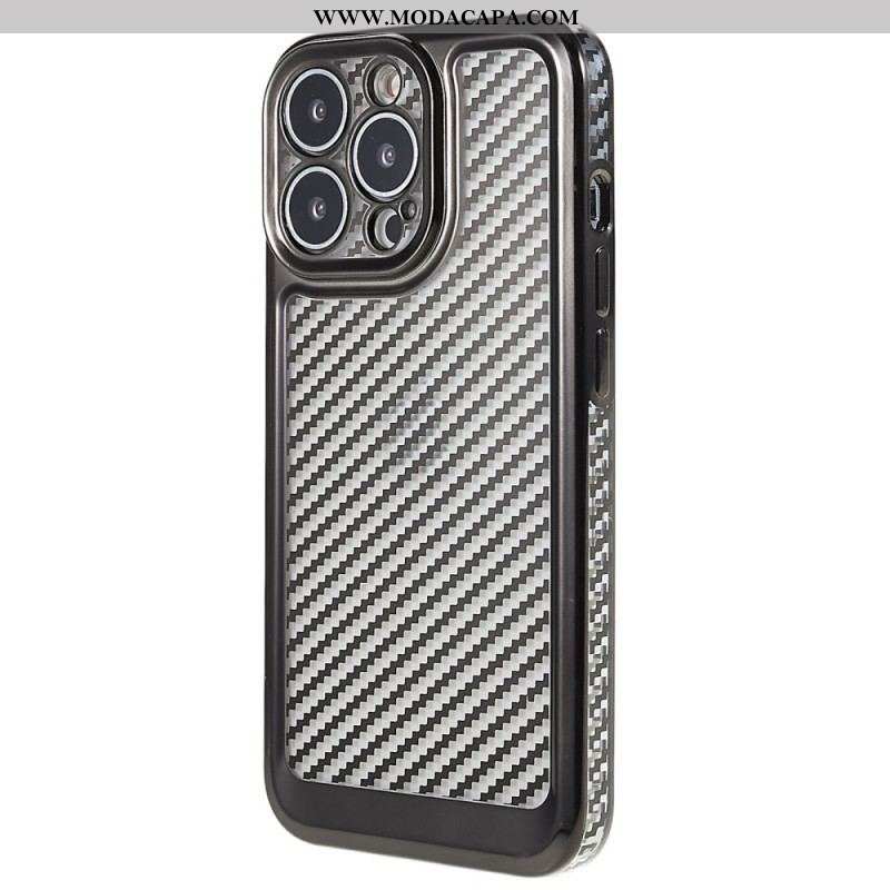 Capa Para iPhone 14 Pro Elegante Fibra De Carbono