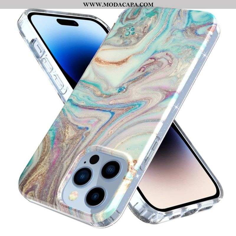 Capa Para iPhone 14 Pro Único Mármore