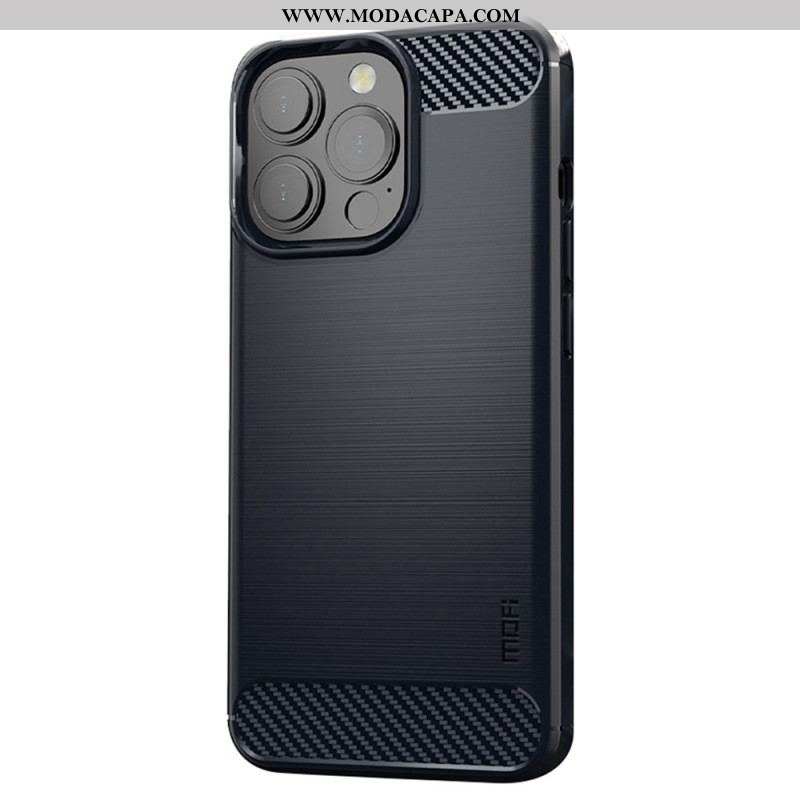 Capa Para iPhone 14 Pro Fibra De Carbono Escovada Mofi