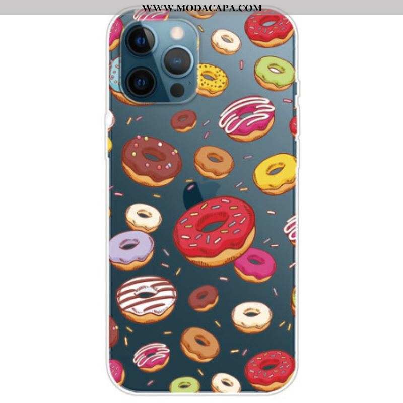 Capa Para iPhone 14 Pro Rosquinhas Sem Costura