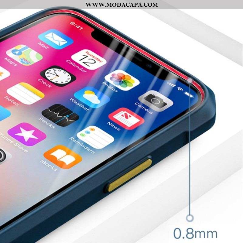 Capa Para iPhone 14 Pro Botões Coloridos Híbridos