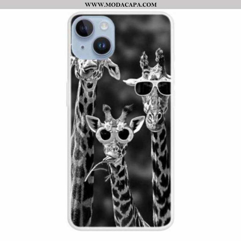 Capa Para iPhone 15 Plus Girafas Anônimas