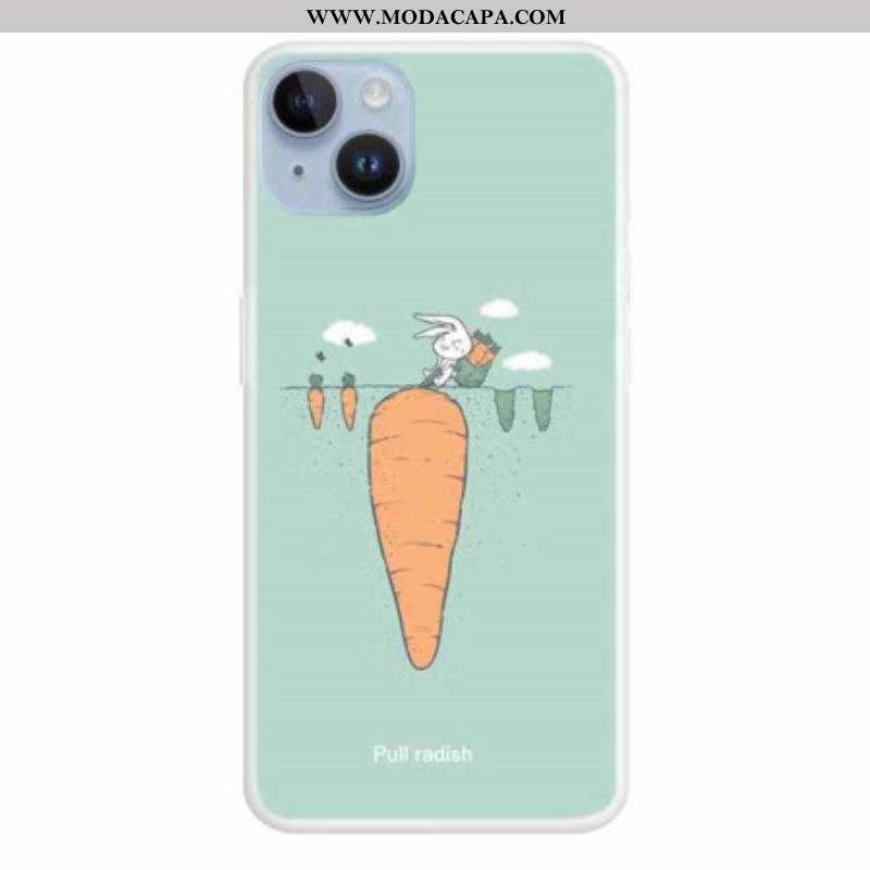 Capa Para iPhone 15 Plus Coelho No Jardim