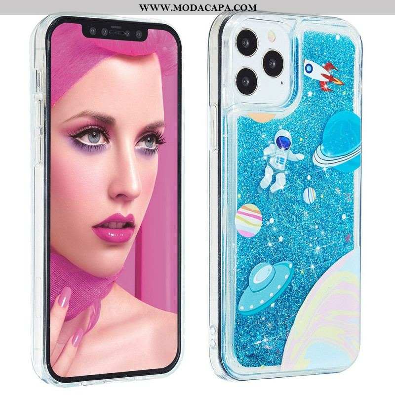 Capa De Celular Para iPhone 15 Pro Brilho Espacial