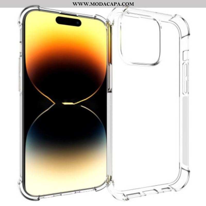 Capa Para iPhone 15 Pro Transparente Com Cantos Reforçados