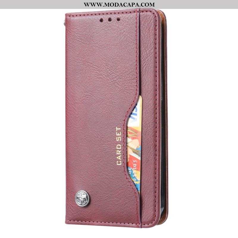 Capa De Celular Para iPhone 15 Flip Conjunto De Cartas